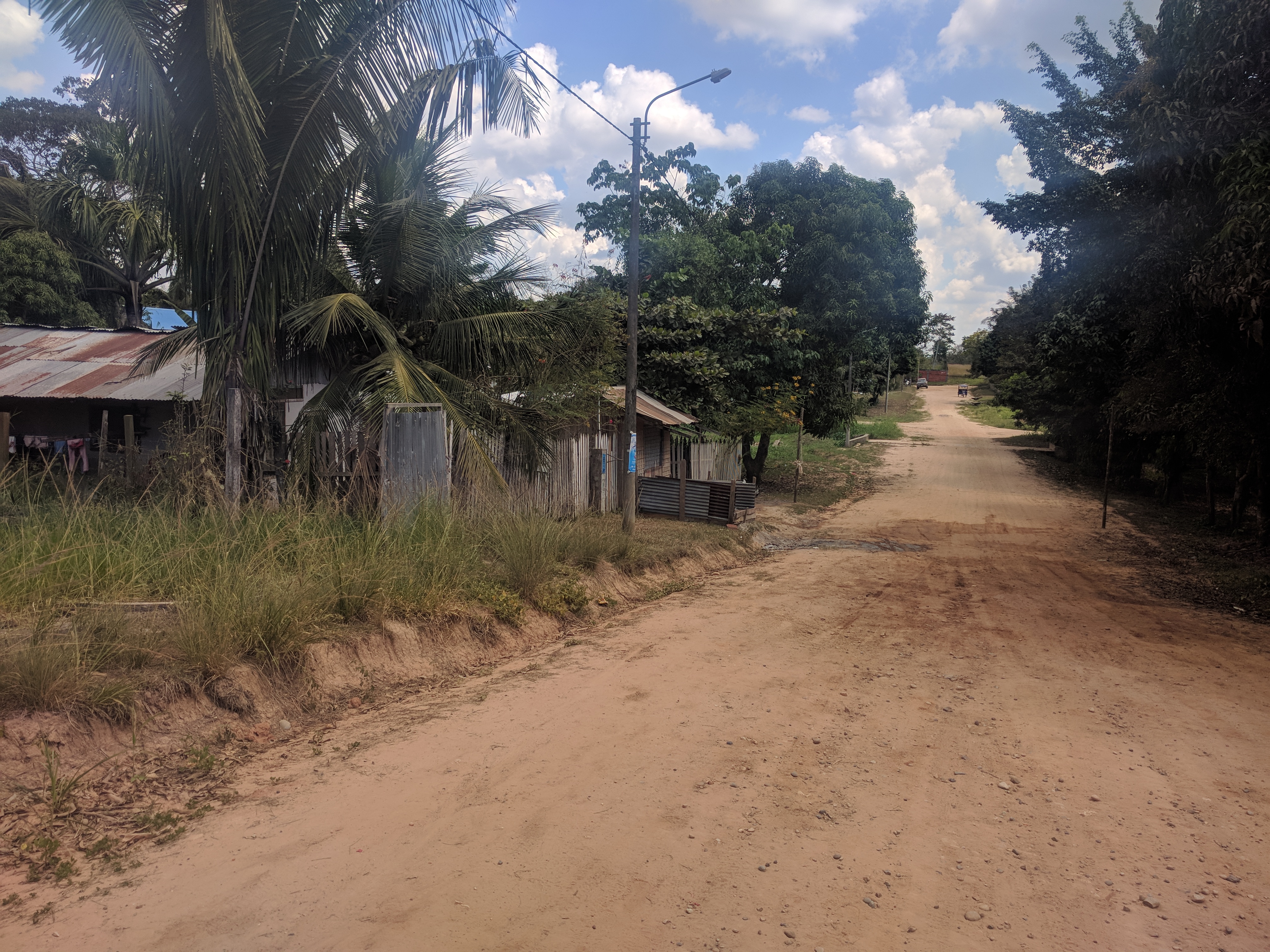 The road from the team house to the church